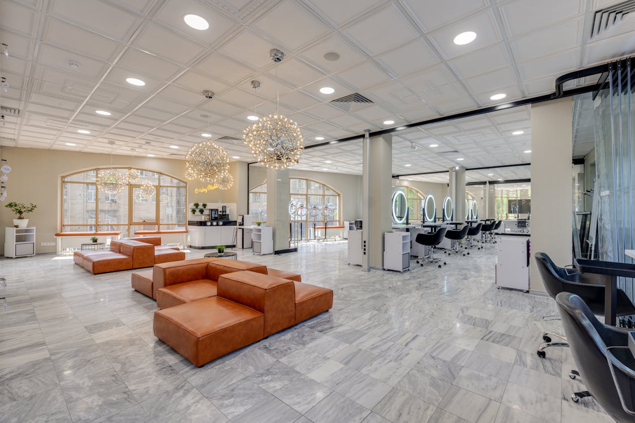 Modern salon interior